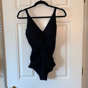 Profile by Gottex Twist Front deep V Neck swimsuit